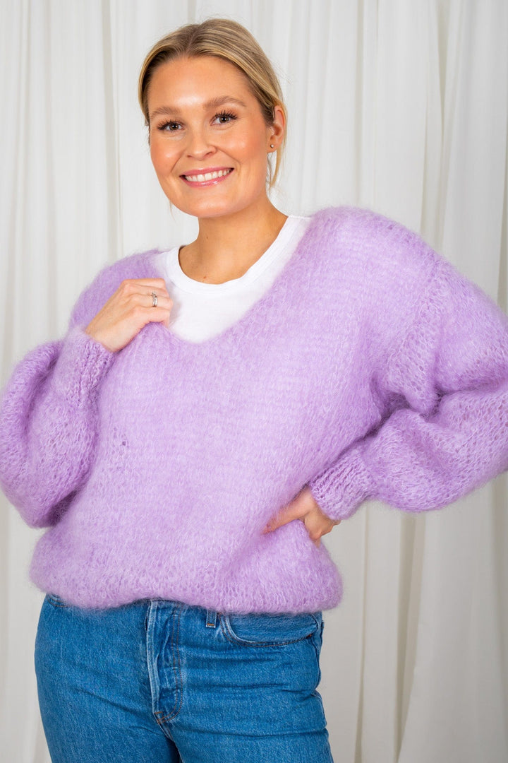 Milana Ls Mohair Knit Light Purple | Genser | Smuk - Dameklær på nett