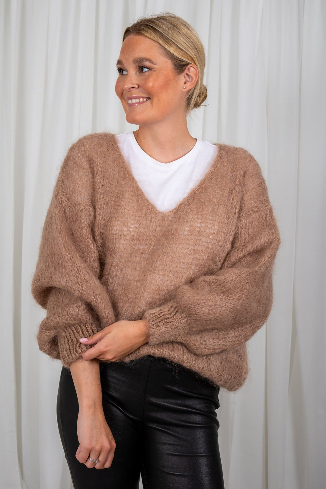 Milana Ls Mohair Knit Medium Brown | Genser | Smuk - Dameklær på nett