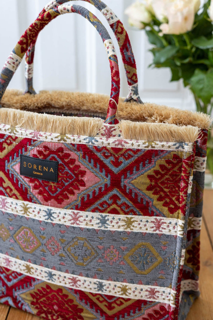 Milos Tote Bag Red | Accessories | Smuk - Dameklær på nett