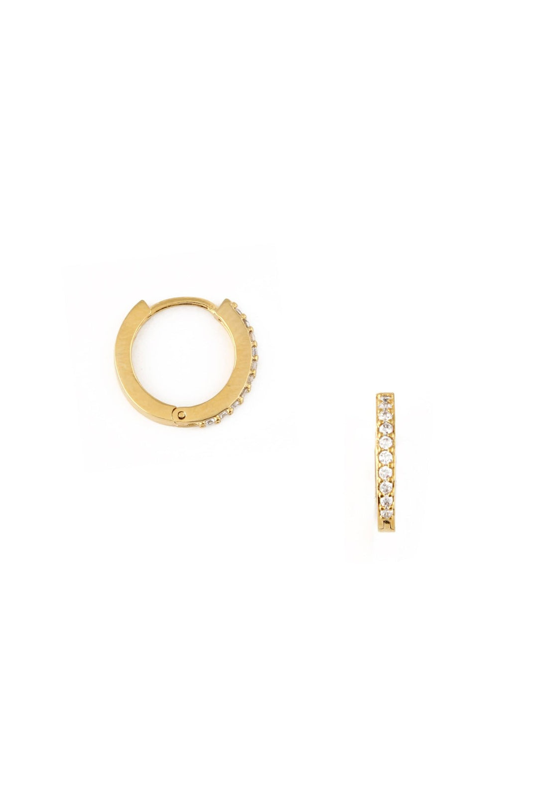 Mini Pave Huggie Hoop Earrings Crystal | Accessories | Smuk - Dameklær på nett