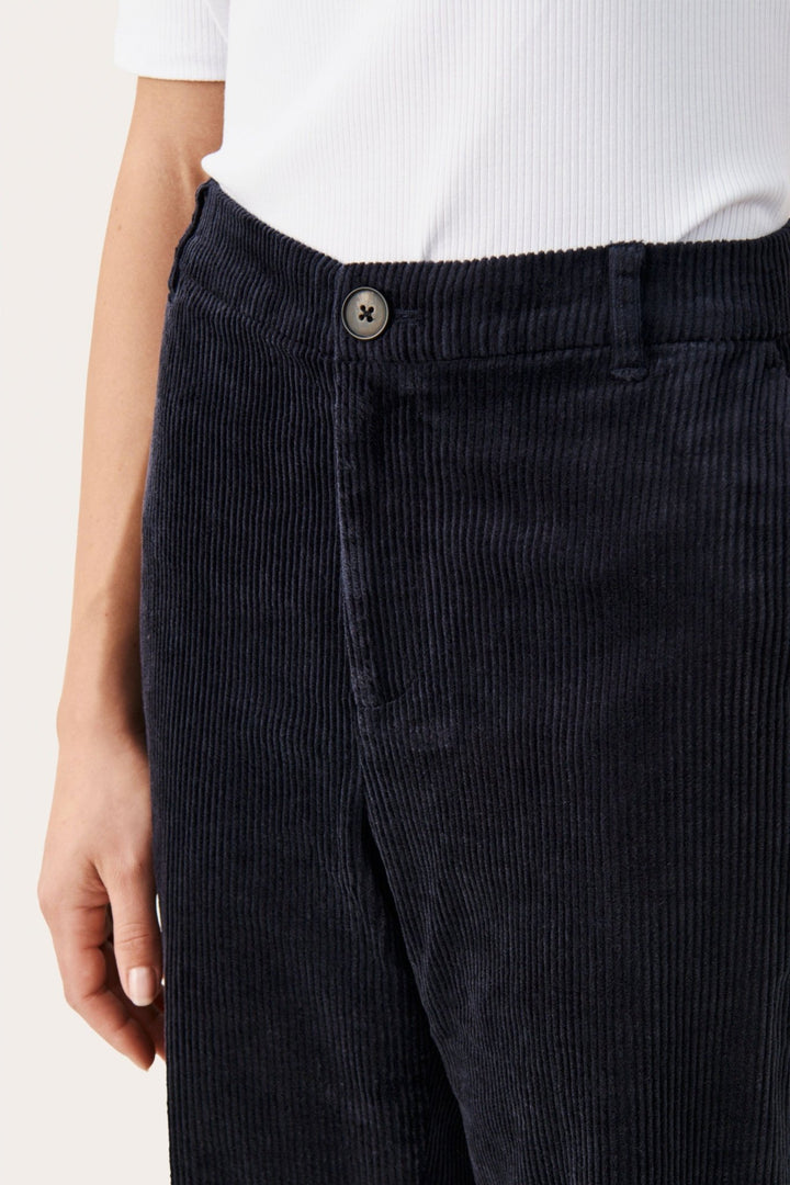 Mishapw Cropped Pants Dark Navy | Bukser | Smuk - Dameklær på nett