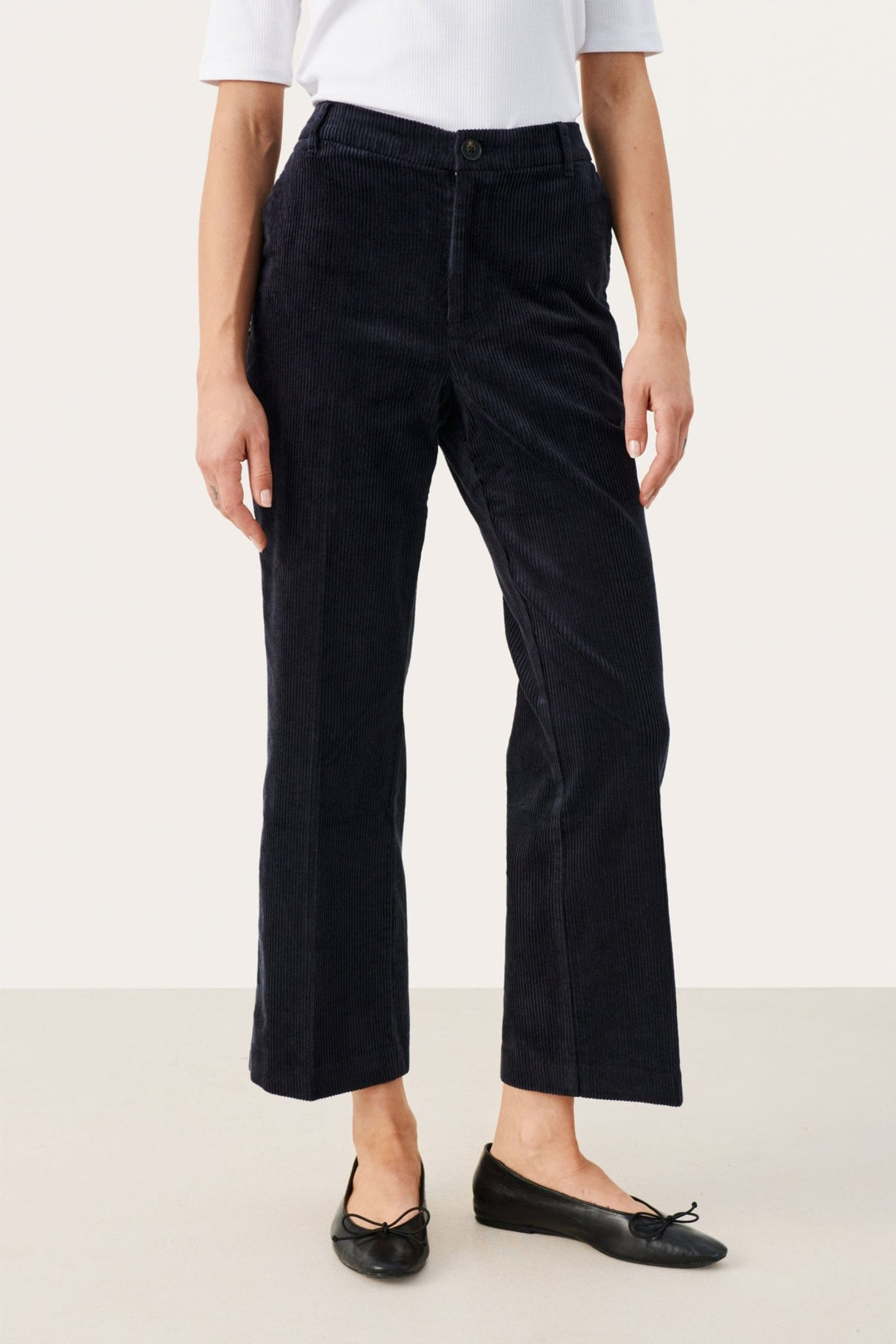 Mishapw Cropped Pants Dark Navy | Bukser | Smuk - Dameklær på nett