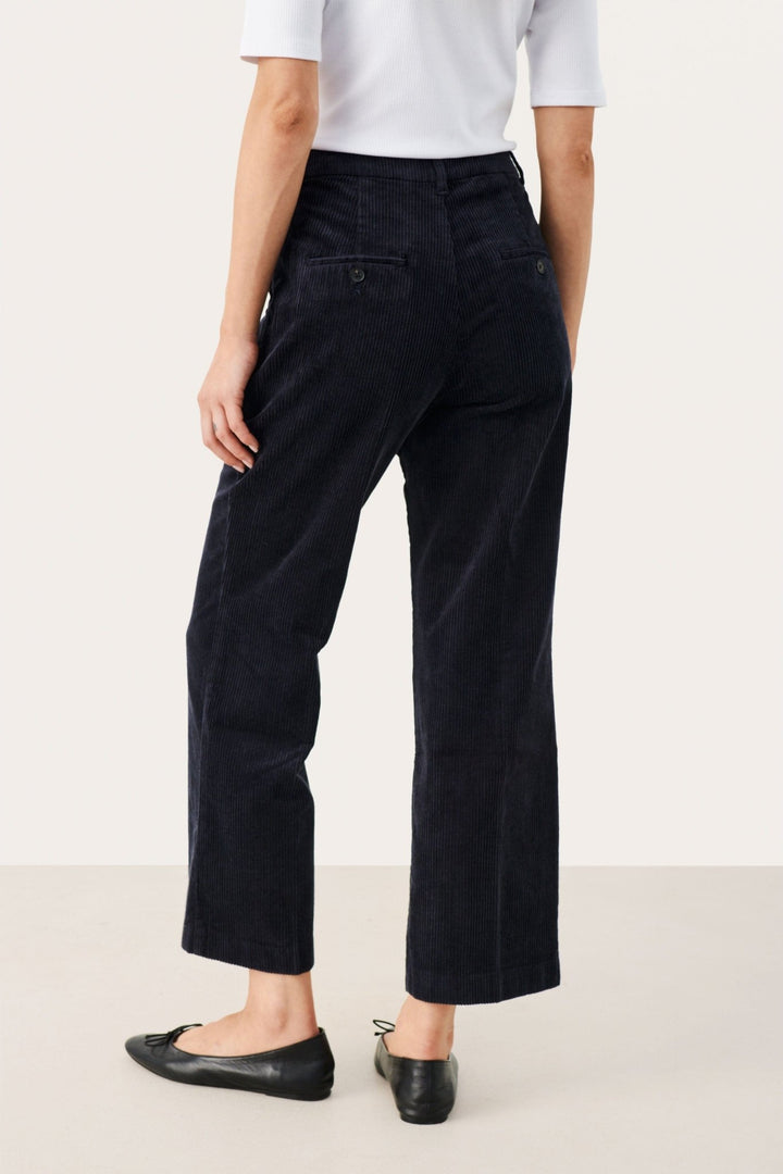 Mishapw Cropped Pants Dark Navy | Bukser | Smuk - Dameklær på nett