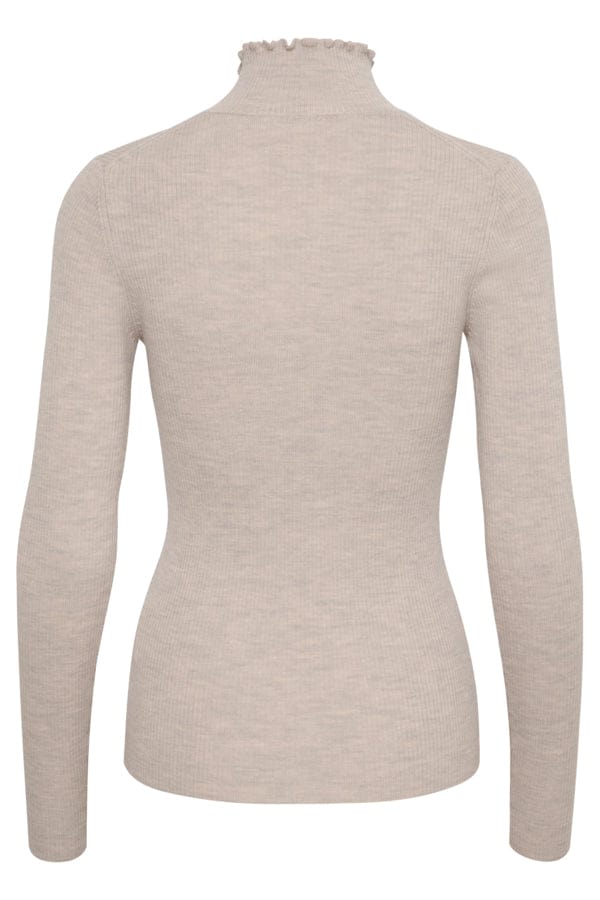 Moniaiw Rib Pullover Sand Melange | Genser | Smuk - Dameklær på nett