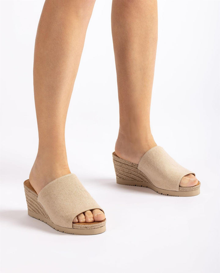 MULE WITH A JUTE WEDGE HEEL | Sko | Smuk - Dameklær på nett