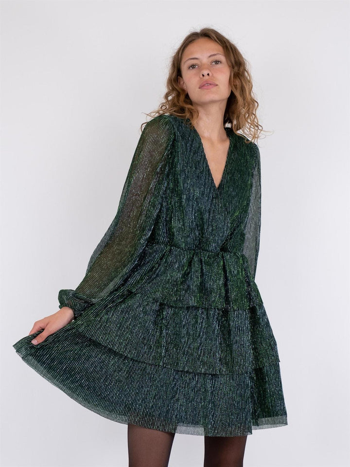 Nene Glitz Dress Green | Kjoler | Smuk - Dameklær på nett