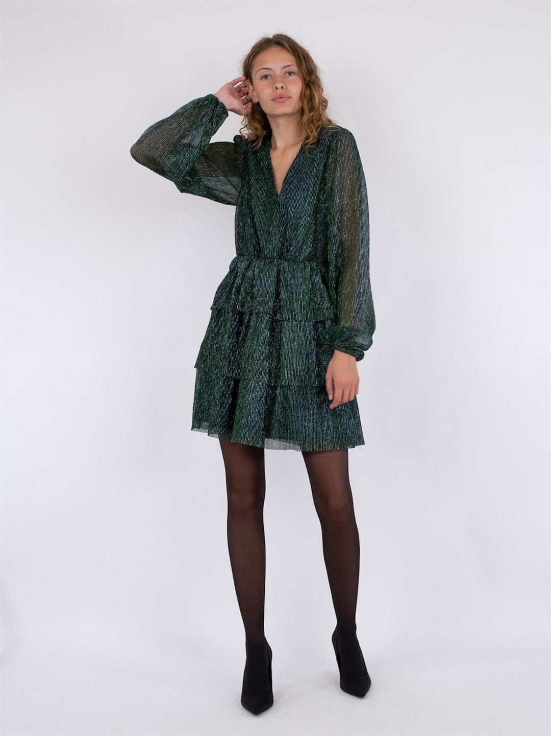Nene Glitz Dress Green | Kjoler | Smuk - Dameklær på nett