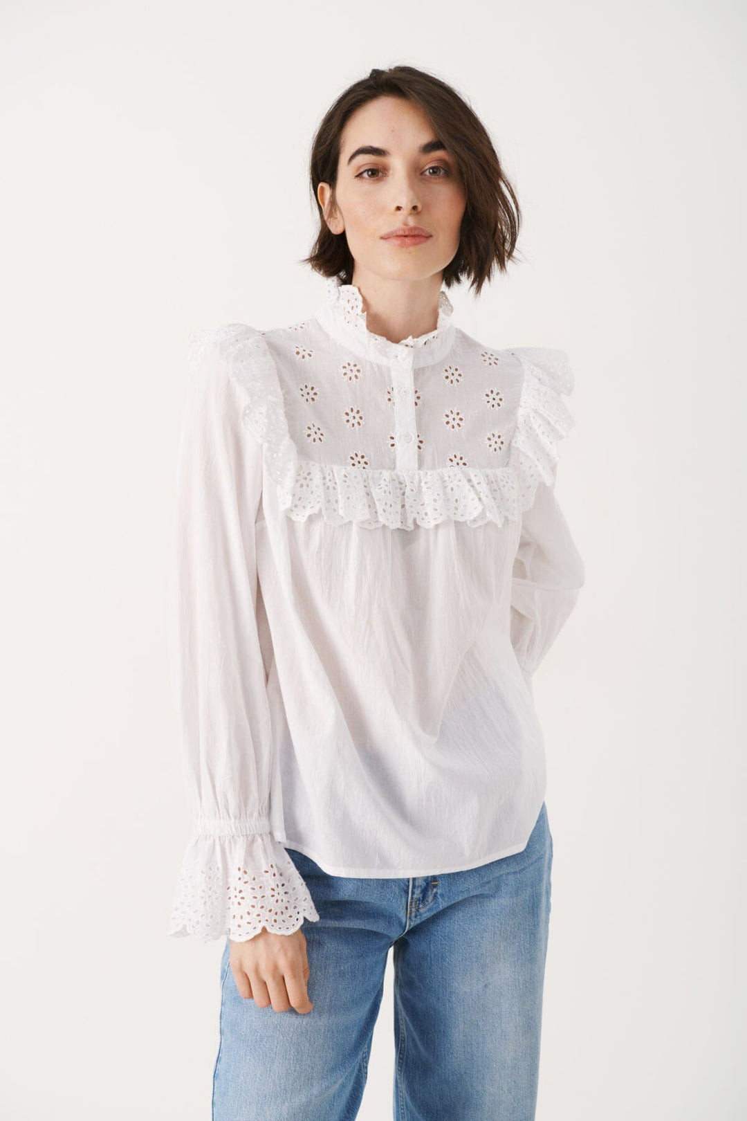 Nileapw Shirt Bright White | Skjorter og bluser | Smuk - Dameklær på nett