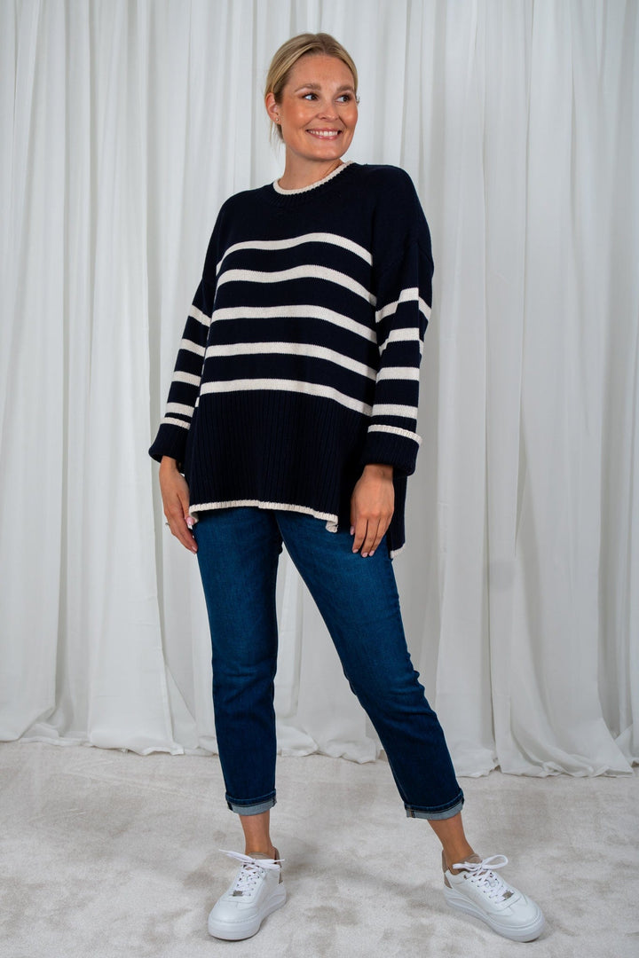 Noelinepw Pullover Whitecap Stripe | Genser | Smuk - Dameklær på nett