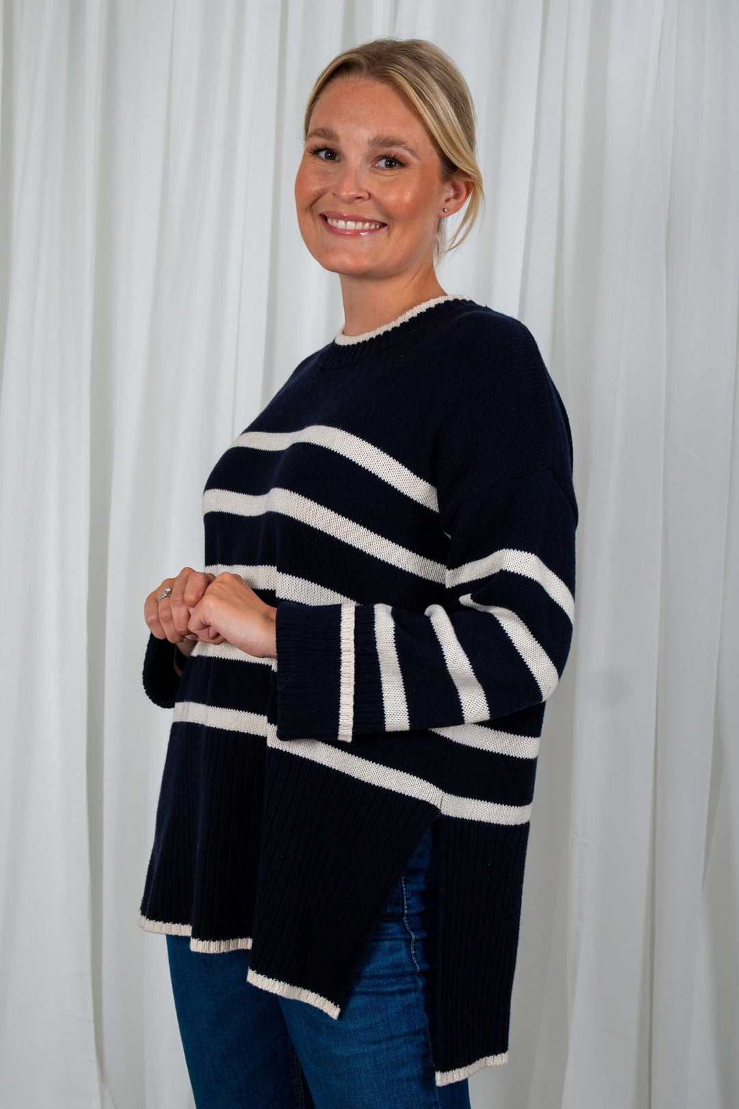 Noelinepw Pullover Whitecap Stripe | Genser | Smuk - Dameklær på nett