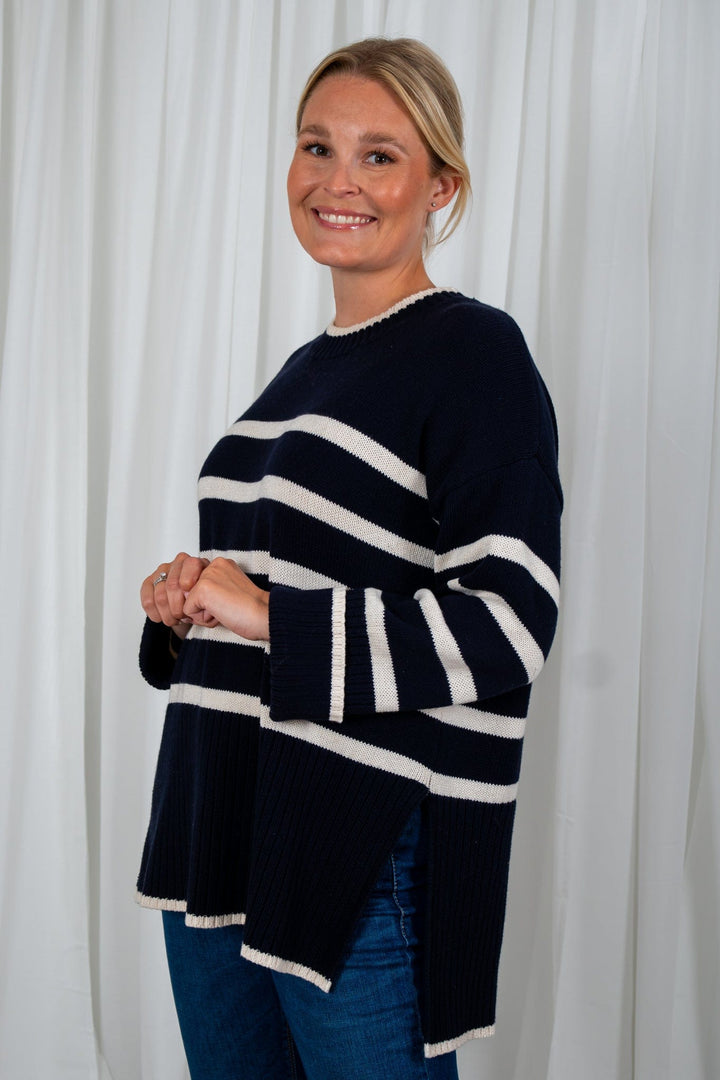 Noelinepw Pullover Whitecap Stripe | Genser | Smuk - Dameklær på nett