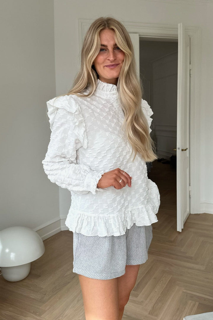 Nuna Shirt Bubble White | Skjorter og bluser | Smuk - Dameklær på nett