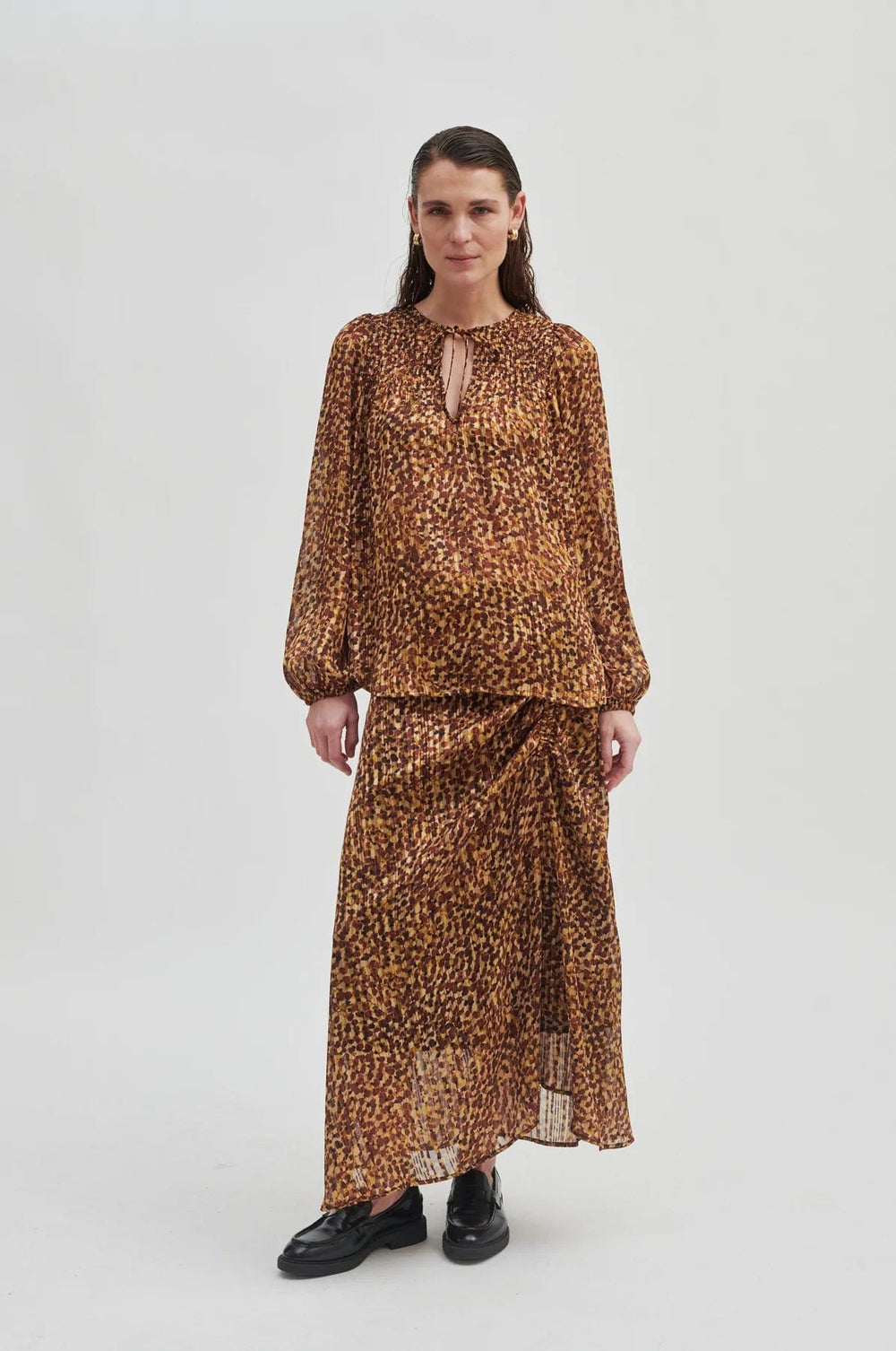 Nutmeg Blouse Deep Mahogany | Skjorter og bluser | Smuk - Dameklær på nett