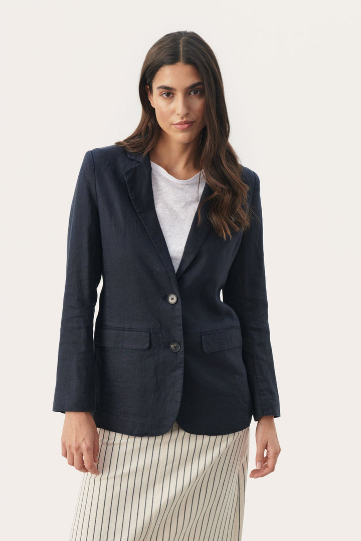 Nyanpw Jacket Dark Navy | Blazer | Smuk - Dameklær på nett