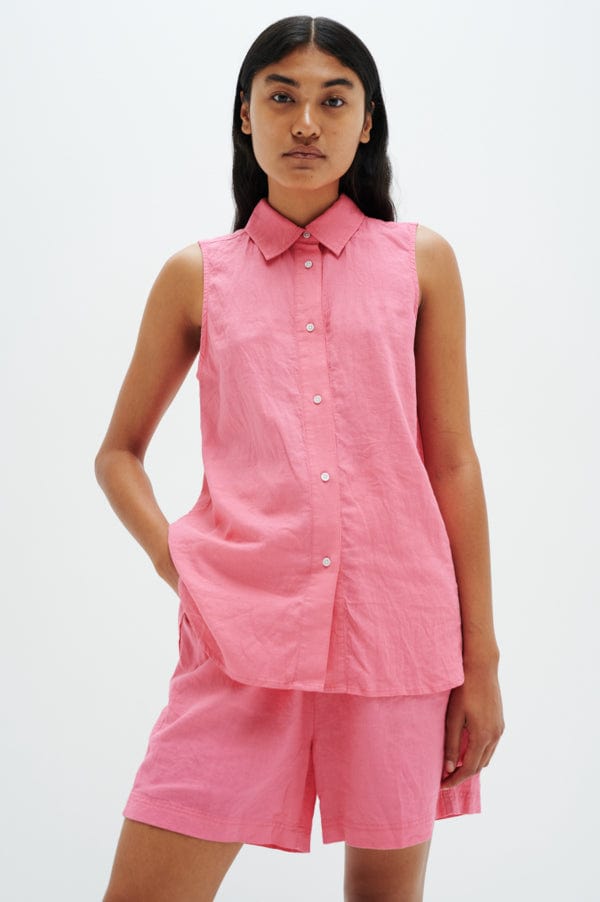 Odetteiw Sl Shirt Pink Rose | Skjorter og bluser | Smuk - Dameklær på nett