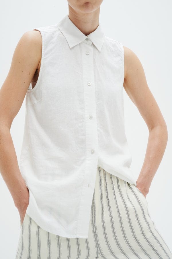 Odetteiw Sl Shirt Pure White | Skjorter og bluser | Smuk - Dameklær på nett