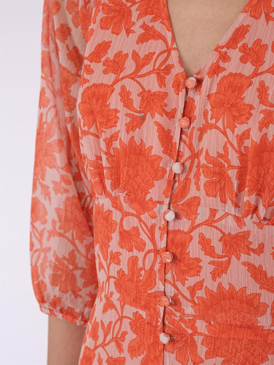 Olana City Flower Dress Orange | Kjoler | Smuk - Dameklær på nett