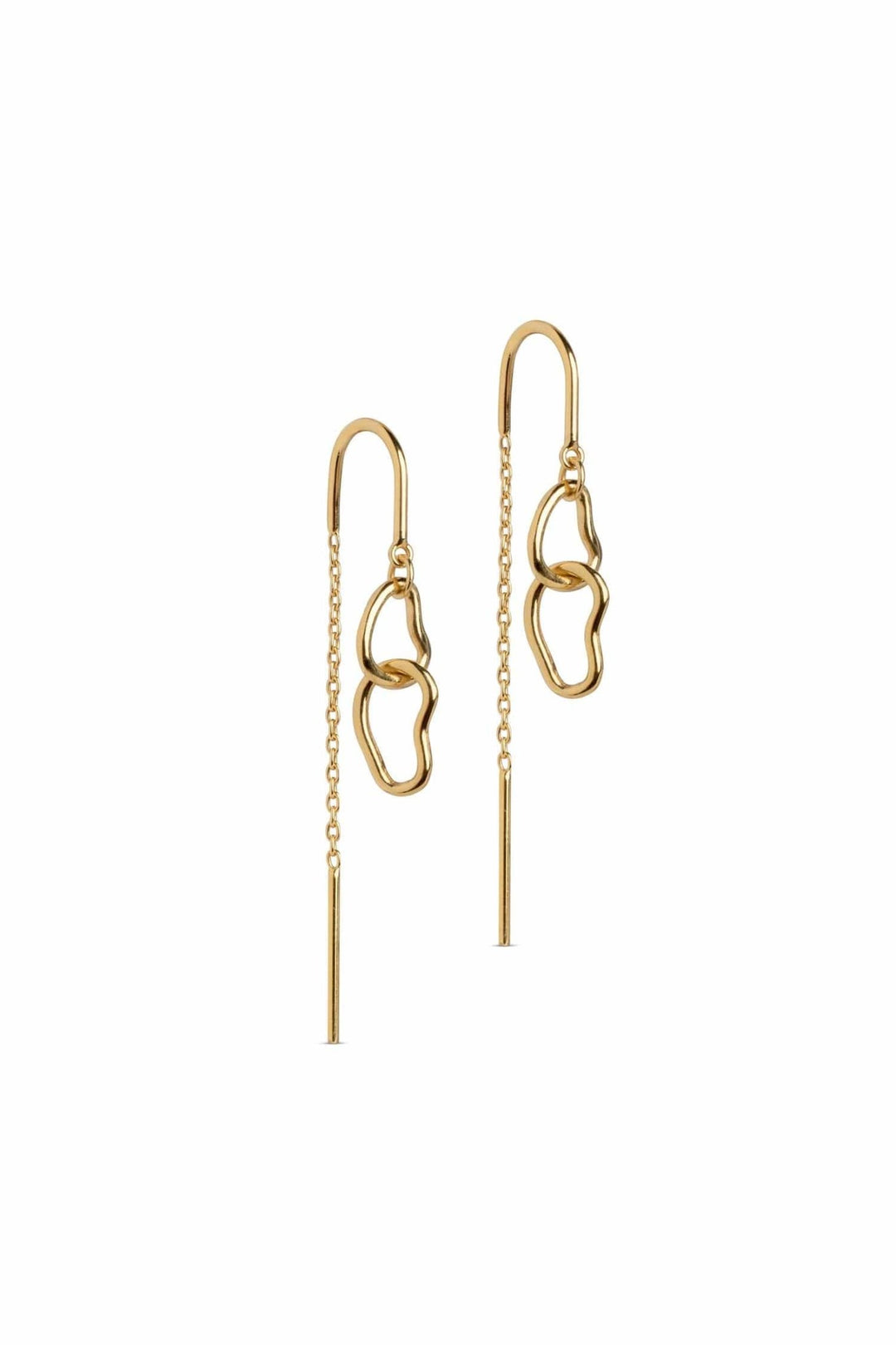 Organic Double Circle Earrings Gold | Accessories | Smuk - Dameklær på nett