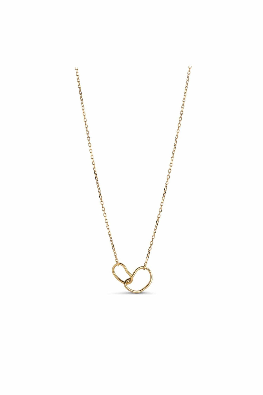 Organic Double Circle Necklaces Gold | Accessories | Smuk - Dameklær på nett