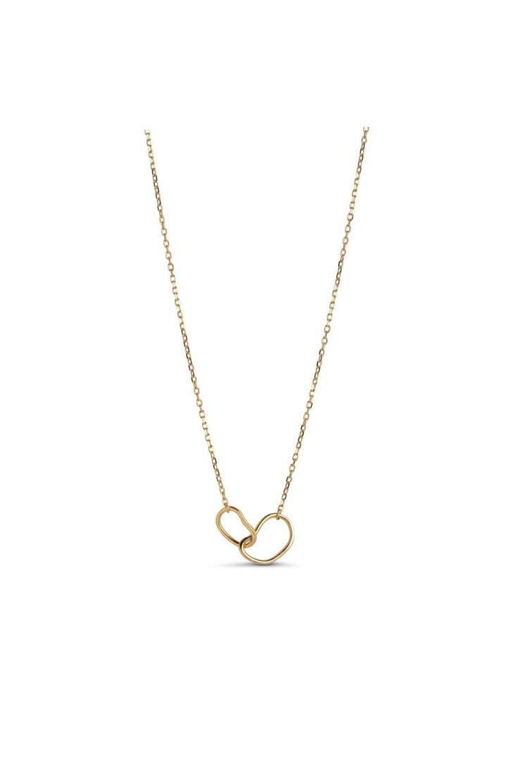 Organic Double Circle Necklaces Gold | Accessories | Smuk - Dameklær på nett