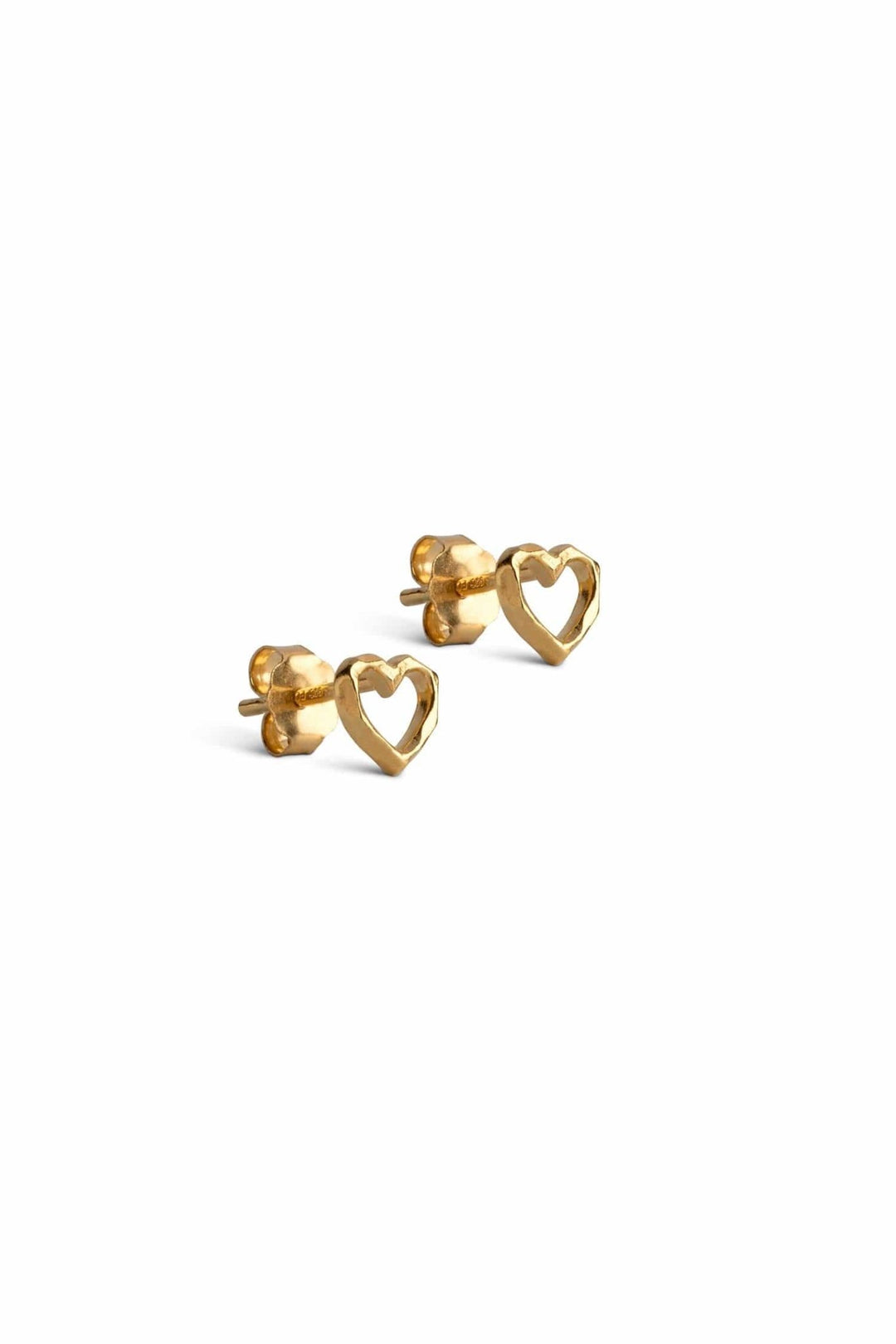 Organic Heart Earrings Gold | Accessories | Smuk - Dameklær på nett