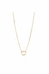 Organic Heart Necklaces Gold