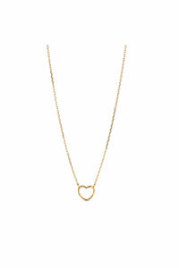 Organic Heart Necklaces Gold