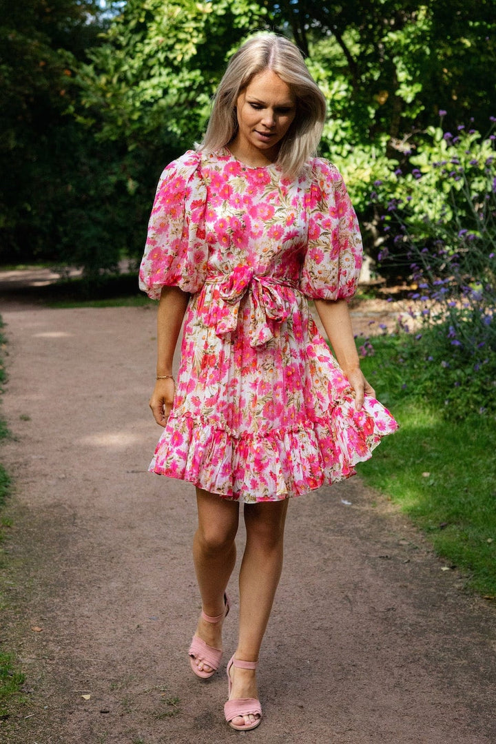 Organza Mini Dress Pink Daisy | Kjoler | Smuk - Dameklær på nett