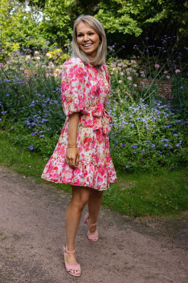 Organza Mini Dress Pink Daisy | Kjoler | Smuk - Dameklær på nett