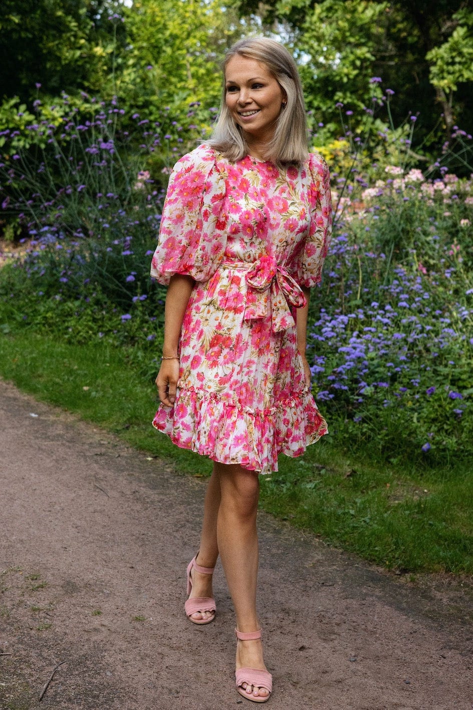 Organza Mini Dress Pink Daisy | Kjoler | Smuk - Dameklær på nett