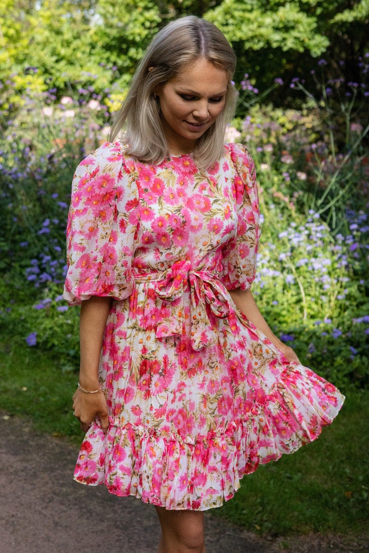Organza Mini Dress Pink Daisy | Kjoler | Smuk - Dameklær på nett