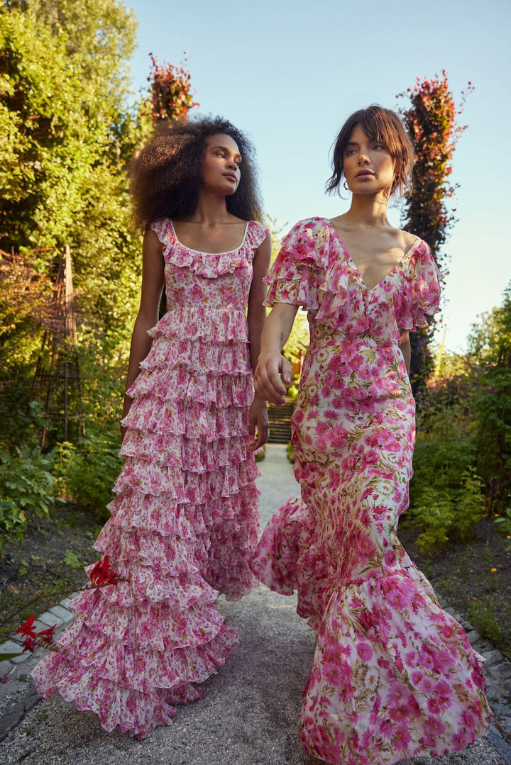 Organza Tieback Gown Pink Daisy | Kjoler | Smuk - Dameklær på nett