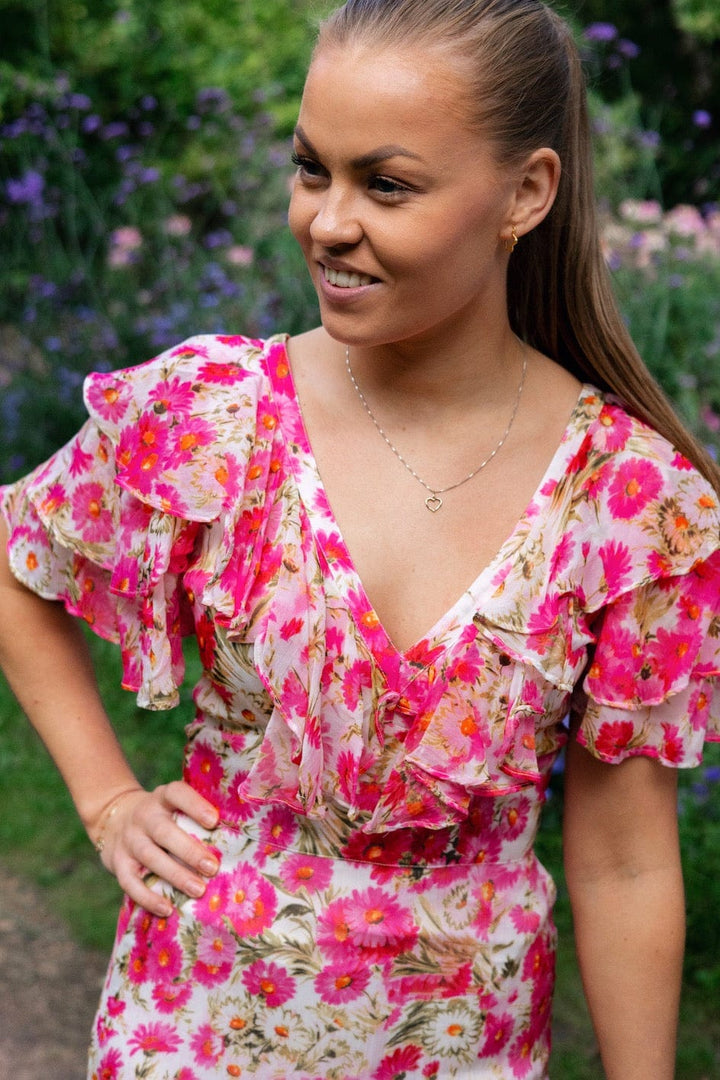 Organza Tieback Gown Pink Daisy | Kjoler | Smuk - Dameklær på nett
