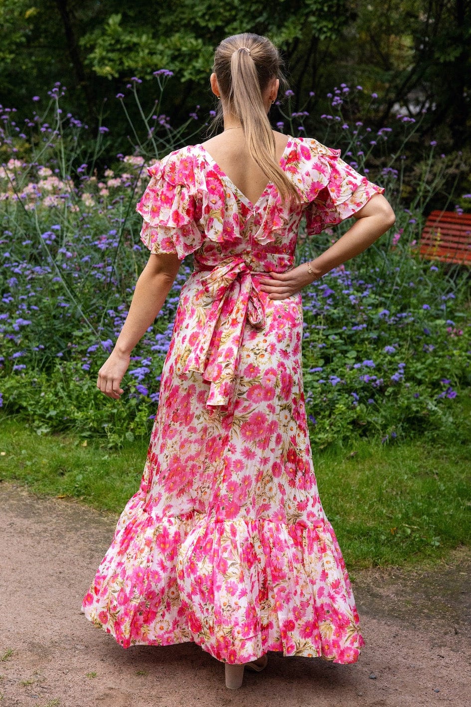 Organza Tieback Gown Pink Daisy | Kjoler | Smuk - Dameklær på nett