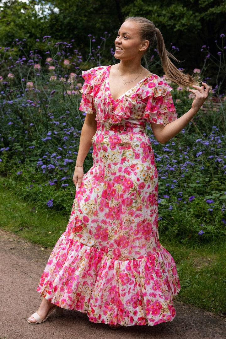 Organza Tieback Gown Pink Daisy | Kjoler | Smuk - Dameklær på nett