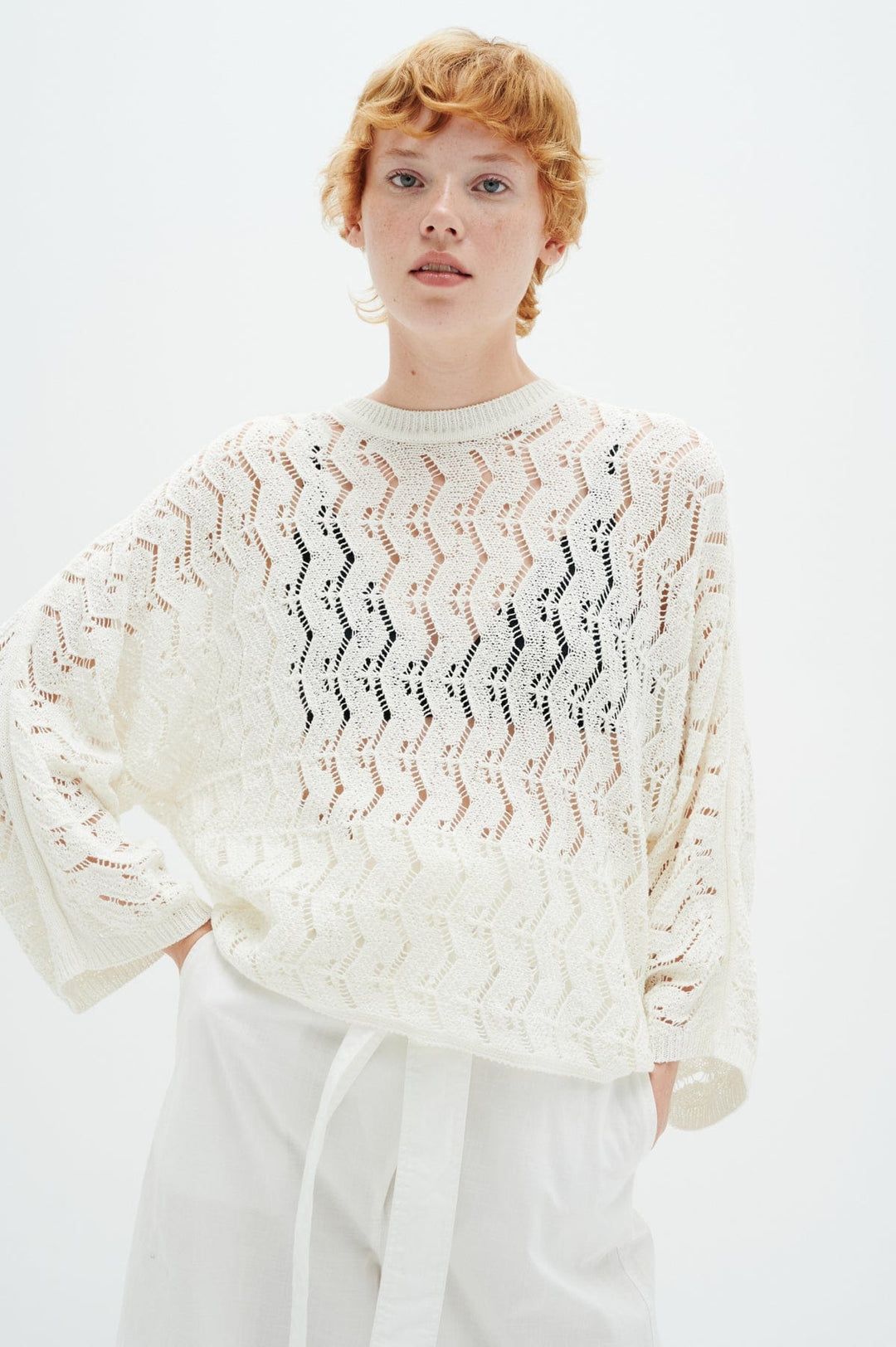 Orzalaiw Pullover Pure White | Genser | Smuk - Dameklær på nett