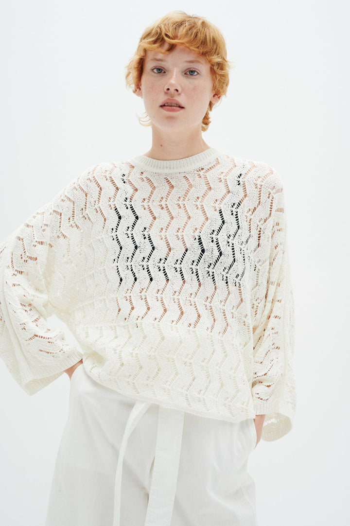 Orzalaiw Pullover Pure White | Genser | Smuk - Dameklær på nett