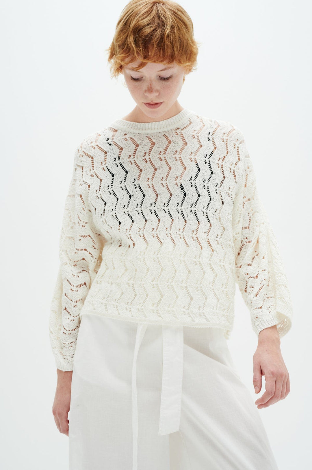 Orzalaiw Pullover Pure White | Genser | Smuk - Dameklær på nett