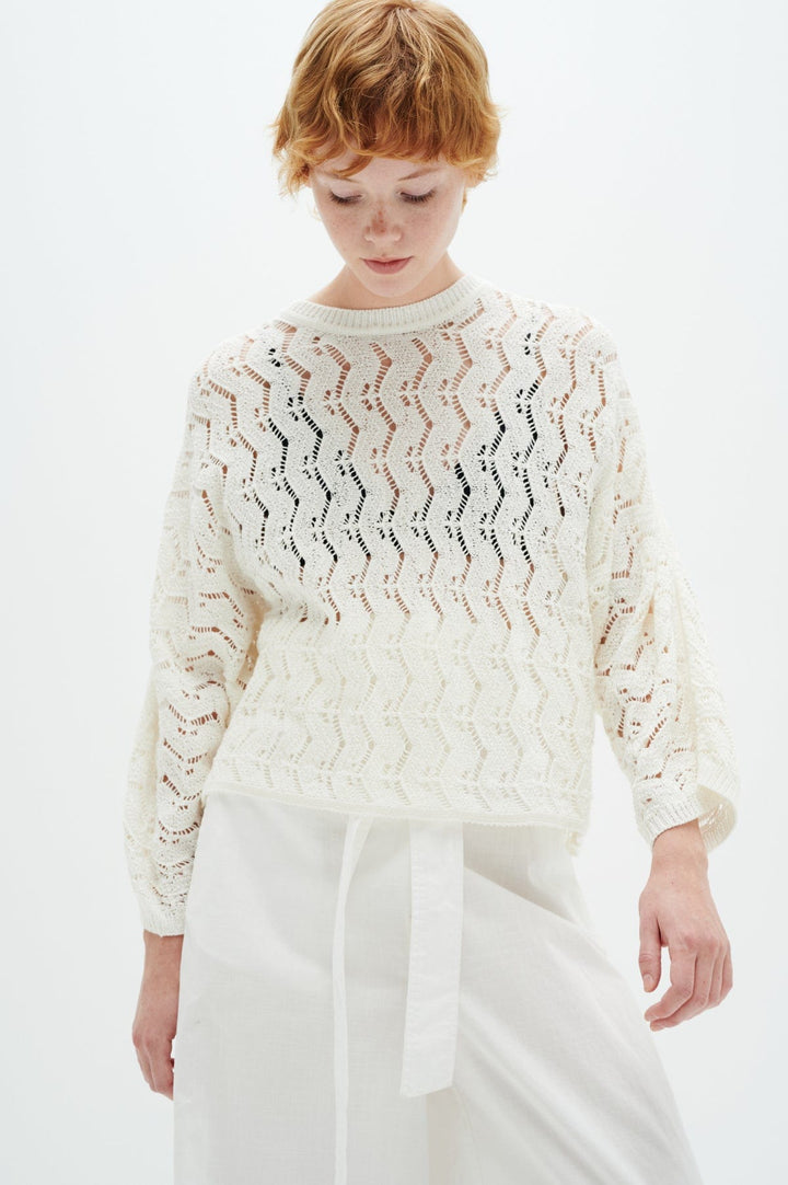 Orzalaiw Pullover Pure White | Genser | Smuk - Dameklær på nett
