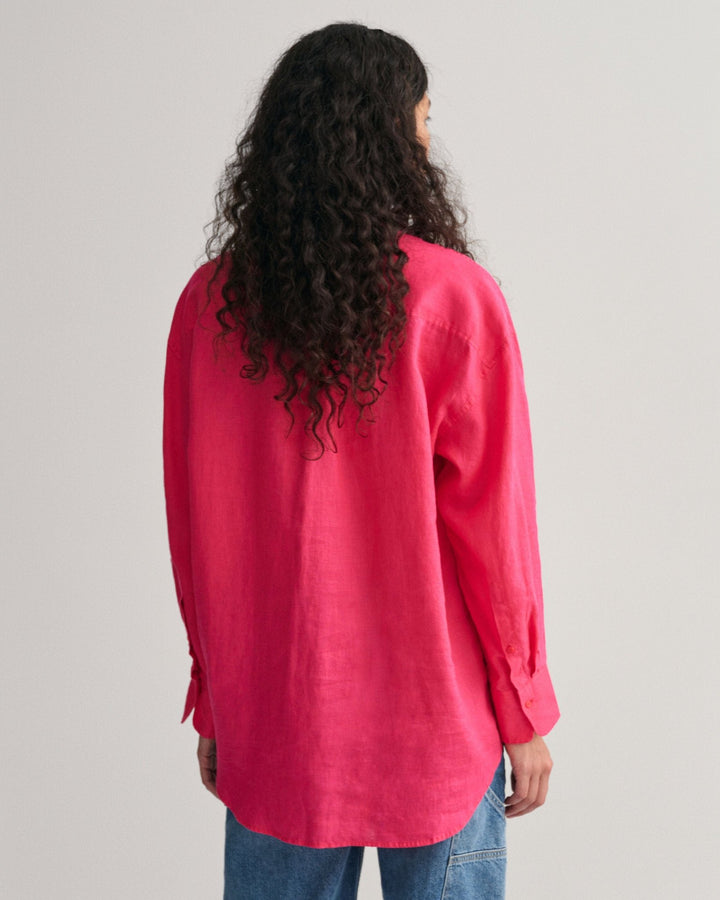 Os Linen Shirt Magenta Pink | Skjorter og bluser | Smuk - Dameklær på nett