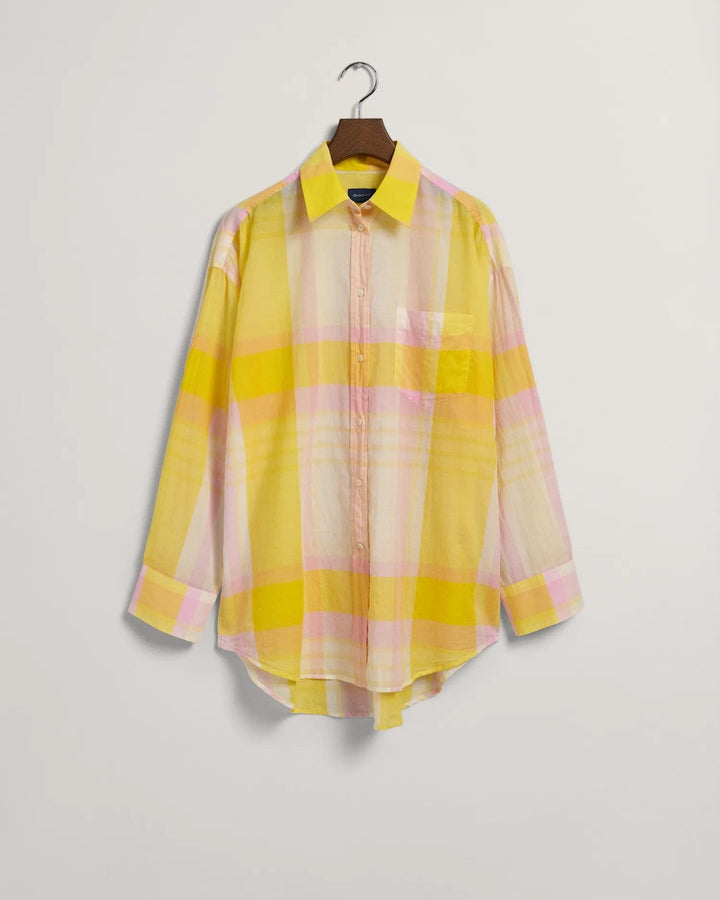 Os Madras Shirt Canary Yellow | Skjorter og bluser | Smuk - Dameklær på nett
