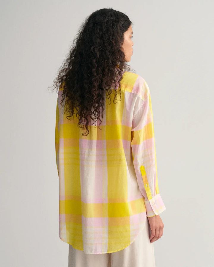 Os Madras Shirt Canary Yellow | Skjorter og bluser | Smuk - Dameklær på nett
