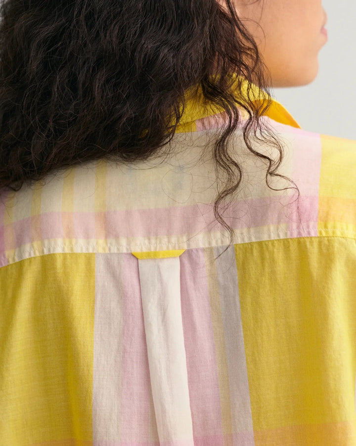 Os Madras Shirt Canary Yellow | Skjorter og bluser | Smuk - Dameklær på nett