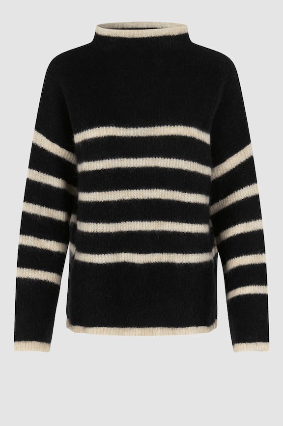 Ovalis Knit T-Neck Black | Genser | Smuk - Dameklær på nett