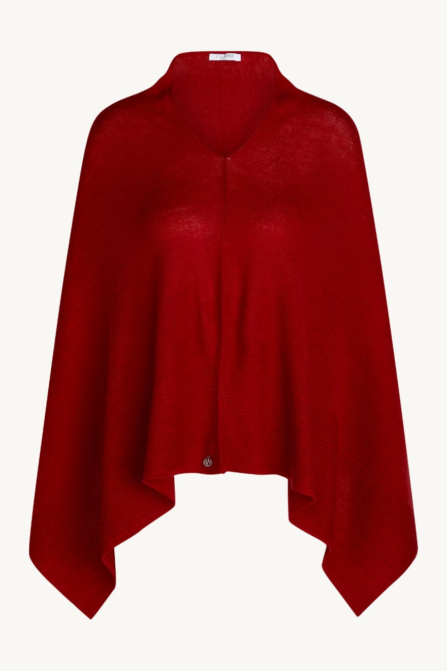Paige - Poncho Red Wood | Poncho | Smuk - Dameklær på nett