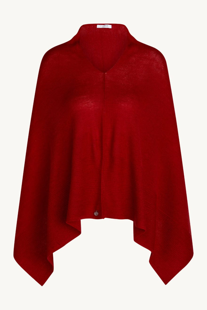 Paige - Poncho Red Wood | Poncho | Smuk - Dameklær på nett