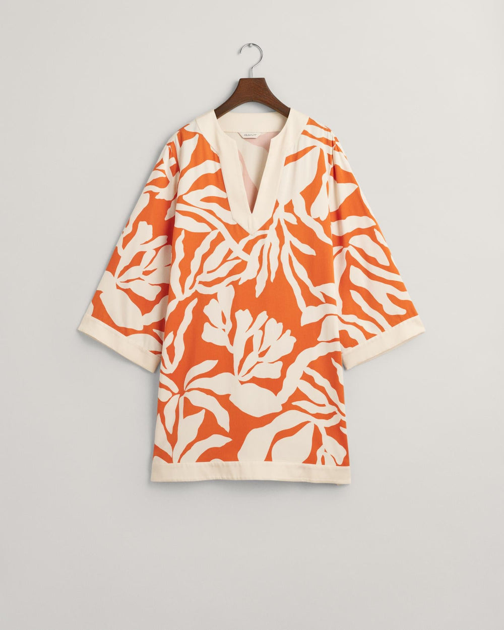 Palm Print Caftan Pumpkin Orange | Skjorter og bluser | Smuk - Dameklær på nett
