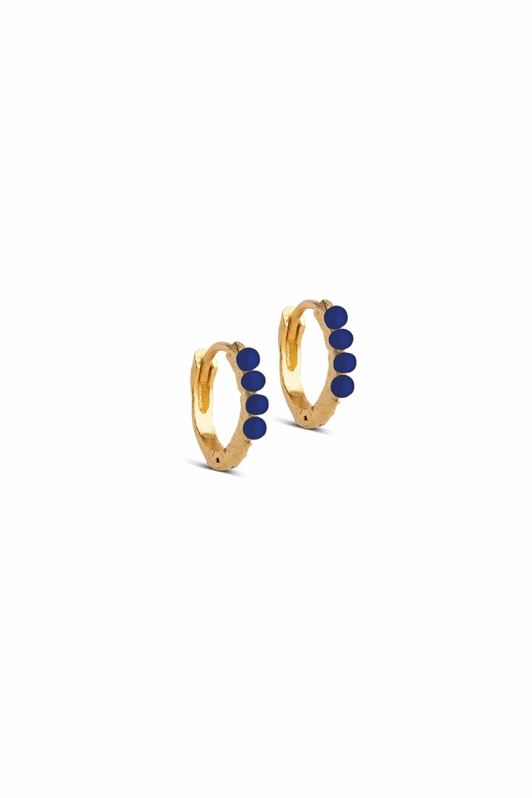 Paula 10 Mm Hoops Navy Blue | Accessories | Smuk - Dameklær på nett