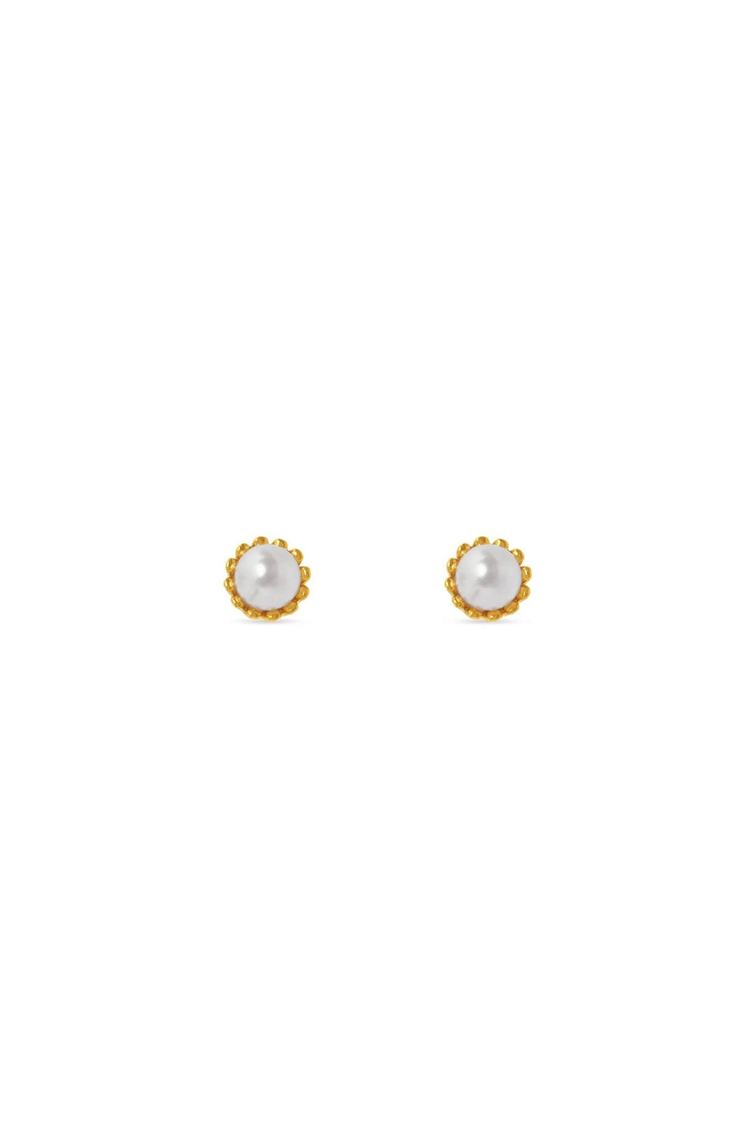 Pearl Stud Earrings Pale Gold | Accessories | Smuk - Dameklær på nett