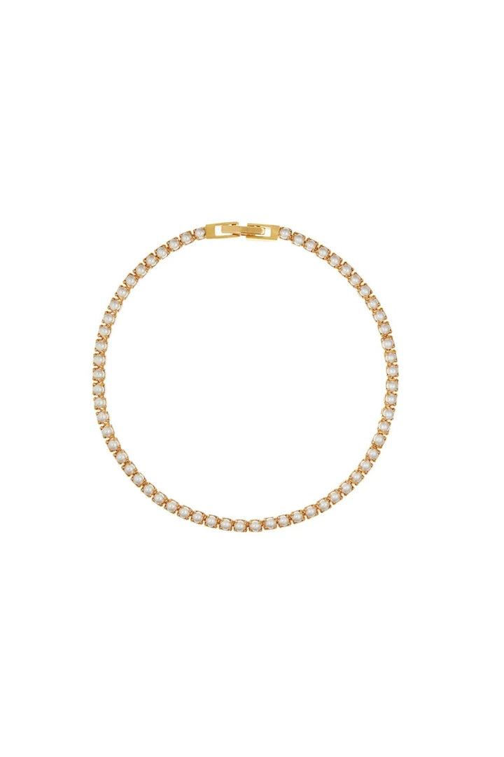 Pearl Tennis Bracelet Pale Gold | Accessories | Smuk - Dameklær på nett